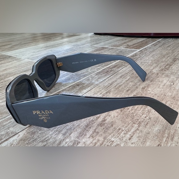 Prada Black and Gray Geometric Sunglasses main image 8